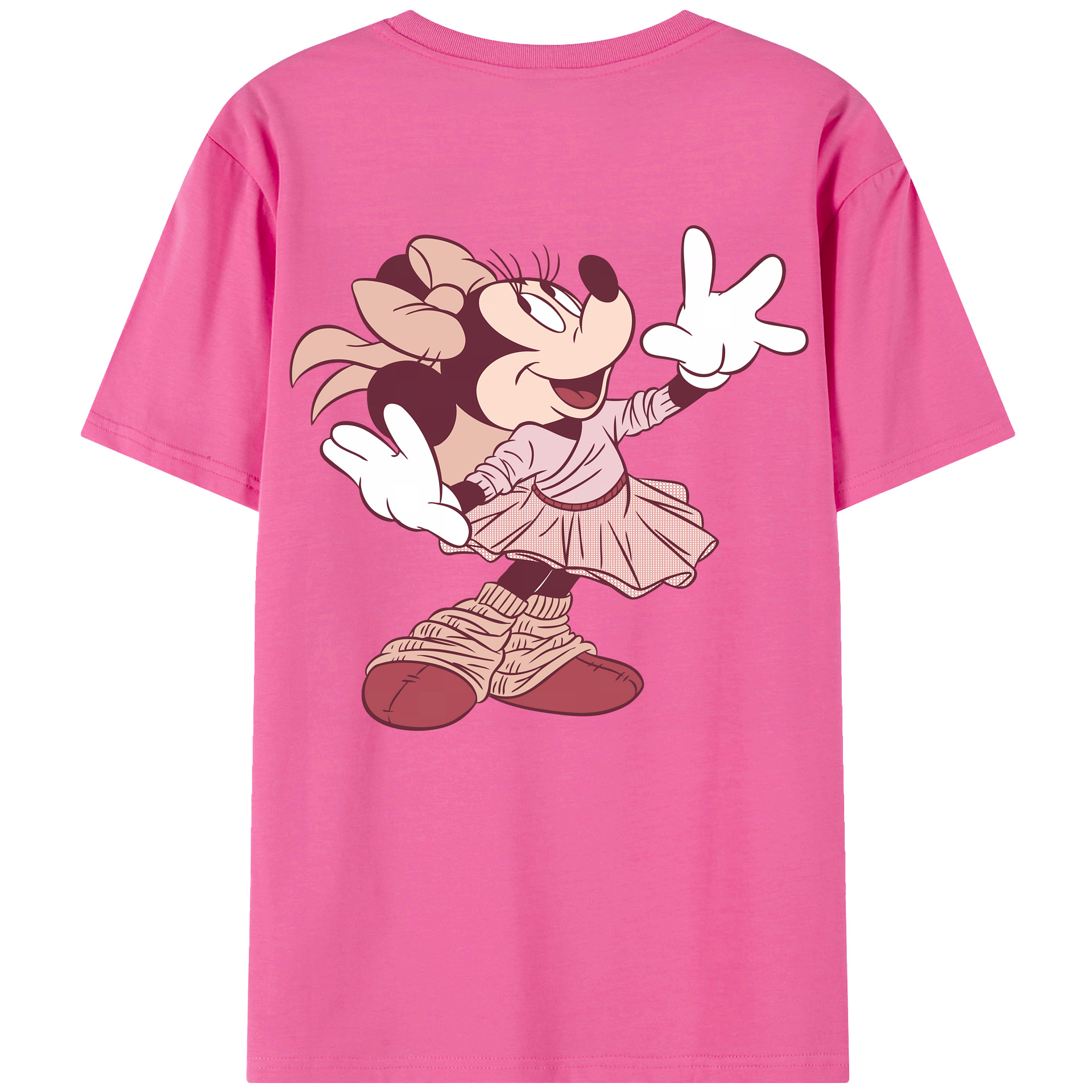 （画像用） ミッキーマウス Mickey Mouse レディース半袖Tシャツ(バックプリント)